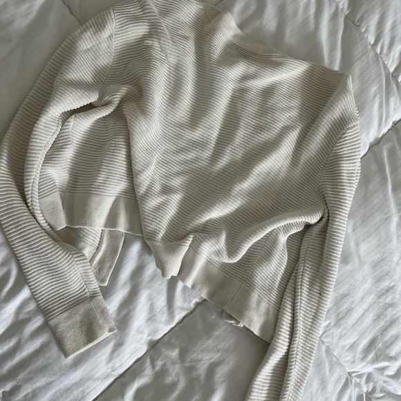Aritzia white ribbed cardigan - Picture 3 of 3